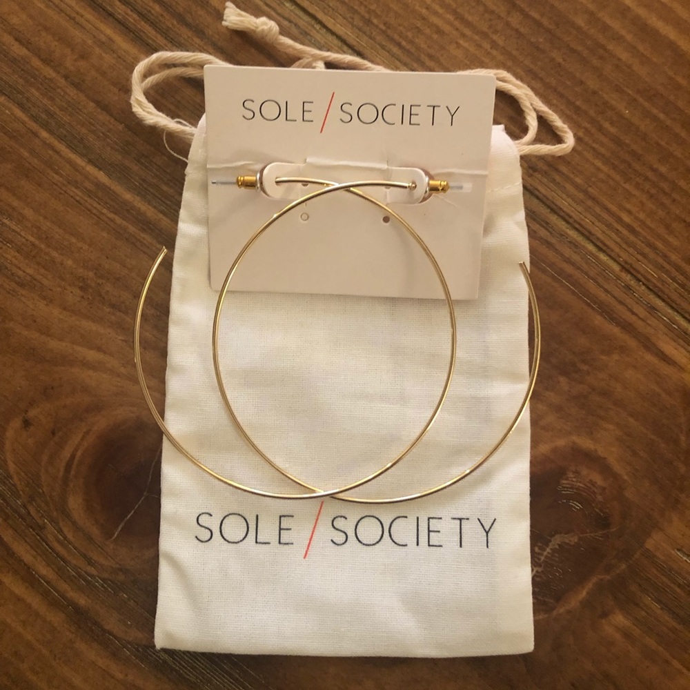 Gold hoop earrings